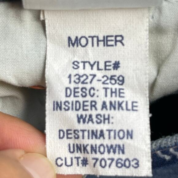 Mother Superior The Insider Ankle Destination Unknown sz 26 jeans cropped - Picture 15 of 16